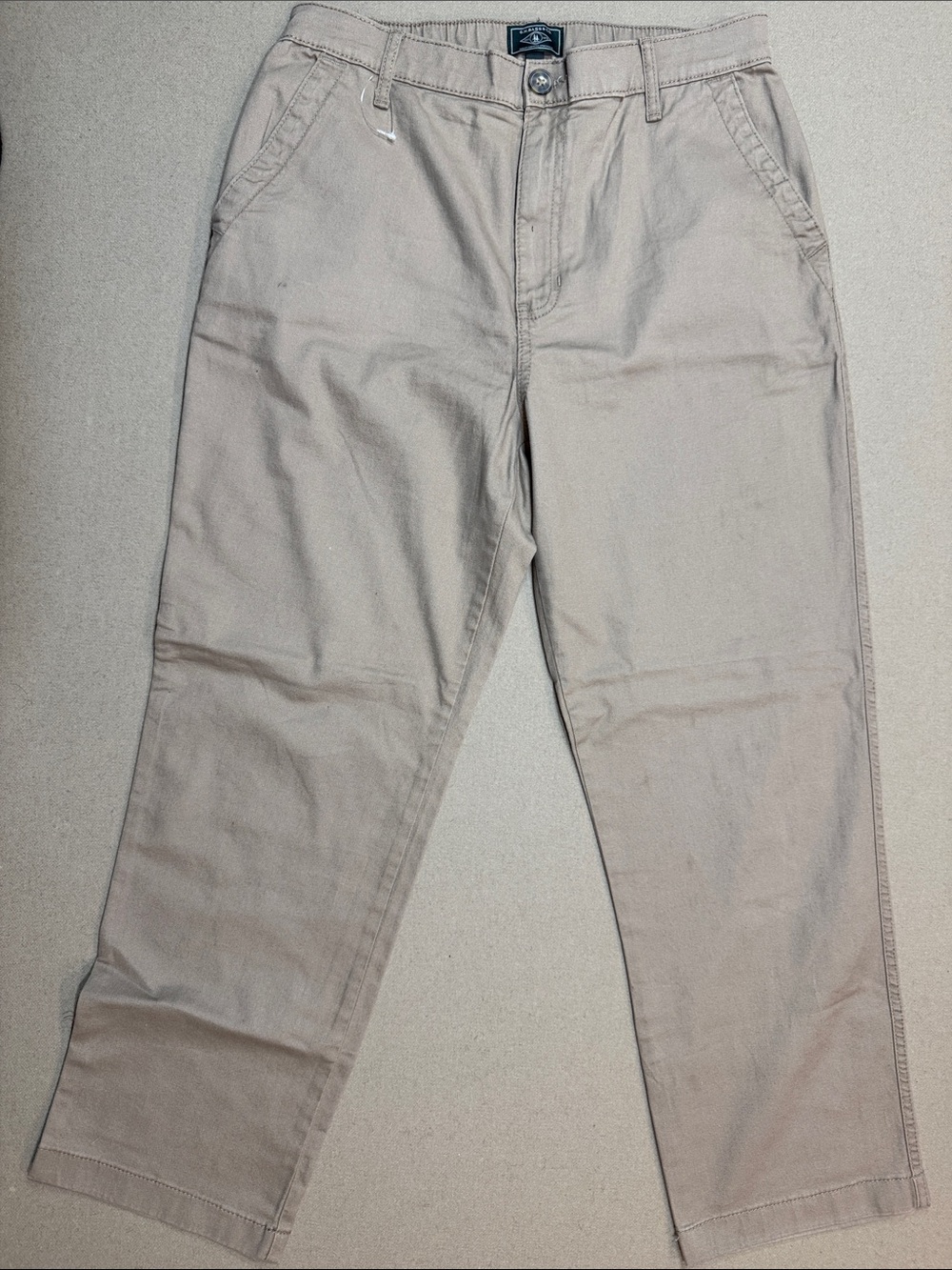 Straight-Leg Women's Chino Pants in Beige